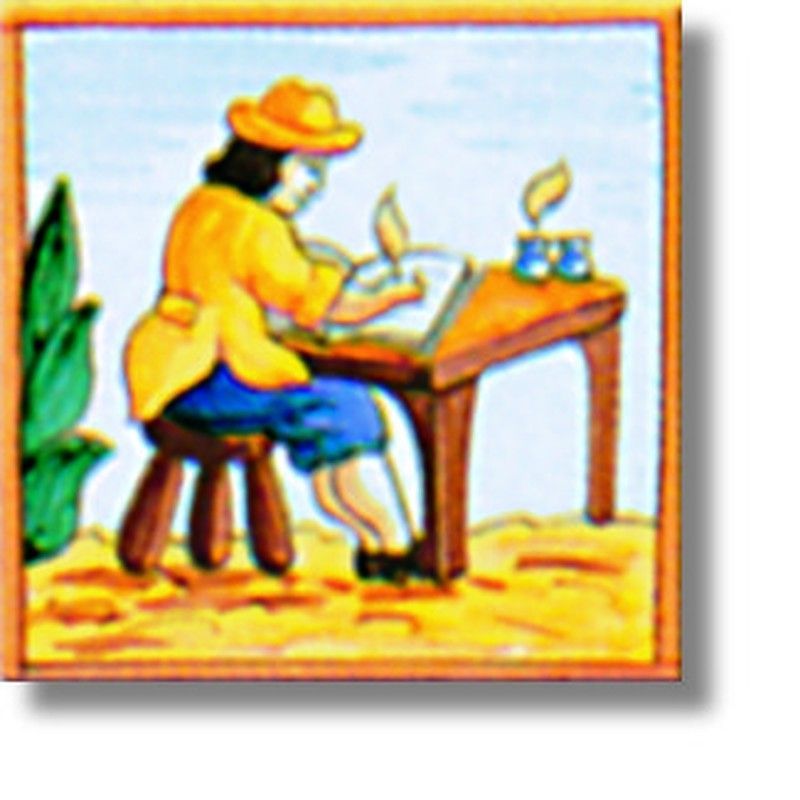 Azulejo Manises 15x15 cm Oficios 7 Ceramica Lantiga