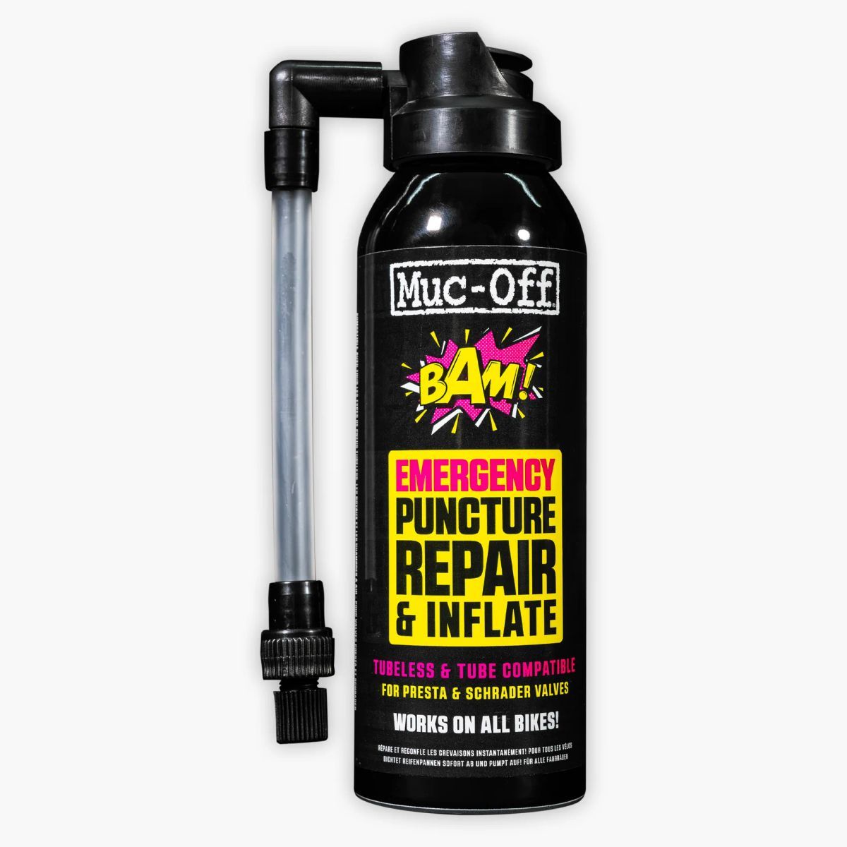 💥 B.A.M! Muc-Off 125 ml 🚴‍♂️ | Sellante + Inflador Instantáneo Tubeless 🛞 ¡Repara y Sigue Rodando! ⚡