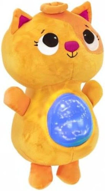 B. toys - Twinkle Tummies - Gato de peluche musical para bebés y niños pequeños