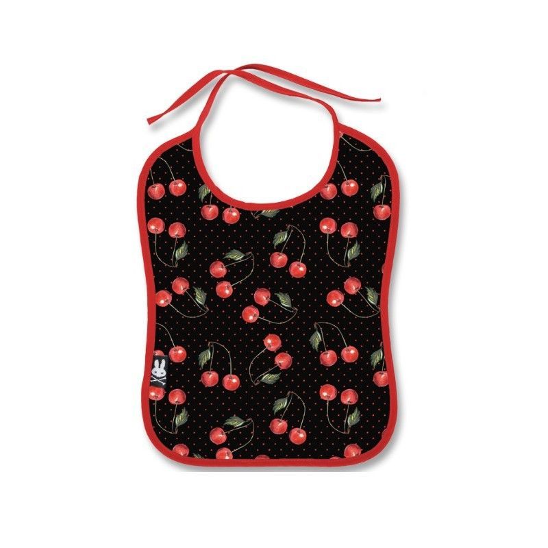 Babero Cerezas Negro