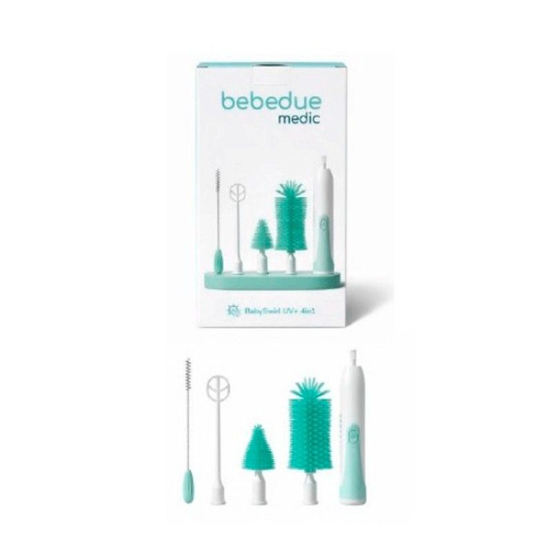 BabySwirl Bebedue - Batidora 4 en 1 para biberones - Mezcla, limpia y esteriliza