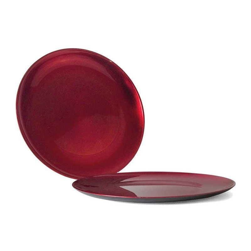 Bajo plato 33 cm rojo