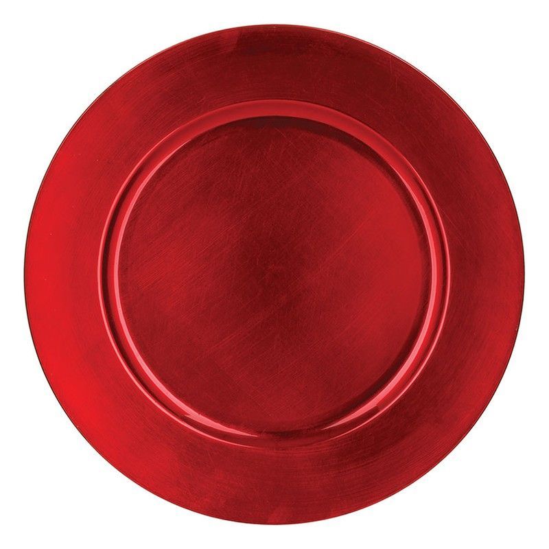 Bajo Plato Pp 33 Cm. Rojo