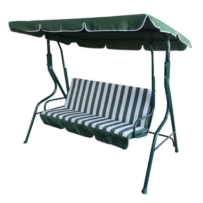 Balancín metálico verde 3 plazas. Balancin 3 Plazas 170X110X153 Vde.