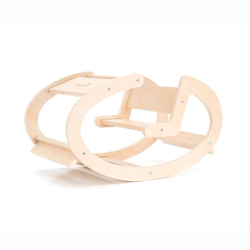 Balancín montessori de madera en natural, 80 x 45 x 42 cm | Waves