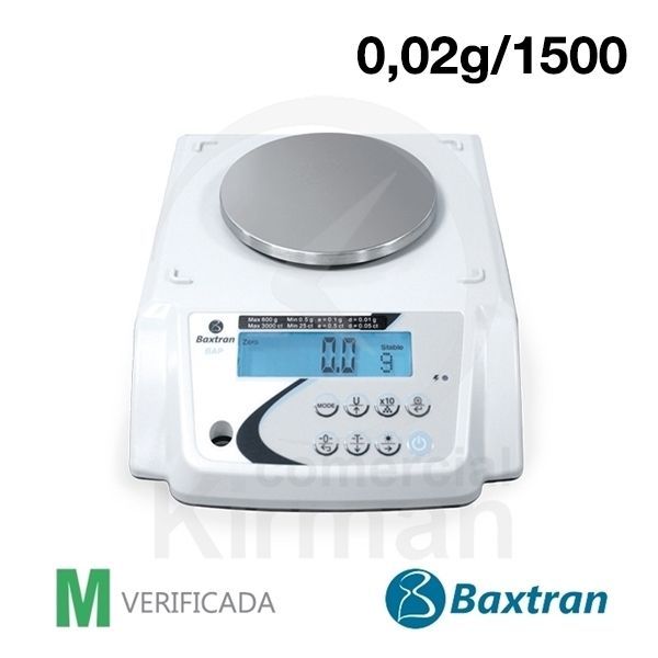 Balanza Baxtran 25049 Electrónica M BAP1500M Verificada 0,02/1500gr