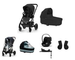 Balios S Lux BLK Plus Bundle + Burbujas de lluvia + Cloud G i-Size + Base isofix G de Cybex