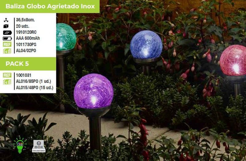 Baliza con globo cristal agrietado Smart Solar