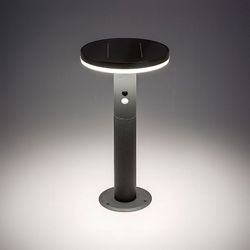 Baliza lámpara Solar de Pie Alaska en Acero inoxidable Antracita y Blanco IP44