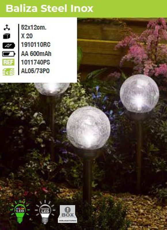 Baliza solar globo agrietado Majestic Smart Solar