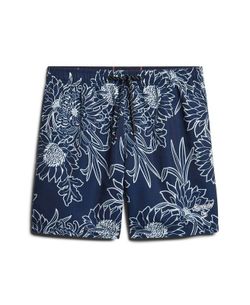 Bañador corto con estampado floral monocolor Superdry Blue