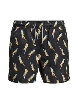 Bañador estampado papagayos multicolor Jack & Jones Black