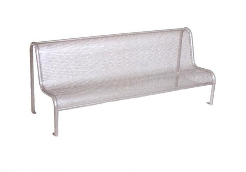 Banco de chapa perforada para exteriores
