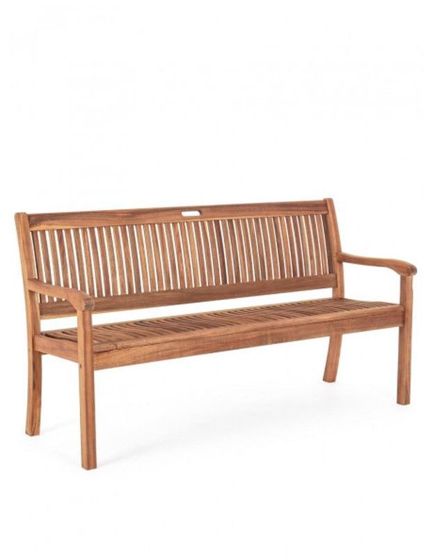 BANCO DE JARDIN DE ACACIA  NOEMI CON BRAZOS 158 CM