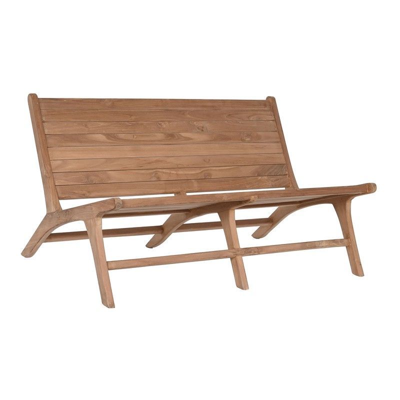 Banco de madera de teca en natural, 120 x 81 x 67 cm | Sea Side