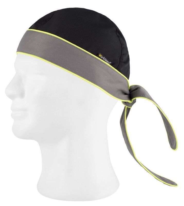 Bandana de cocina combinada Negro Gris Amarillo