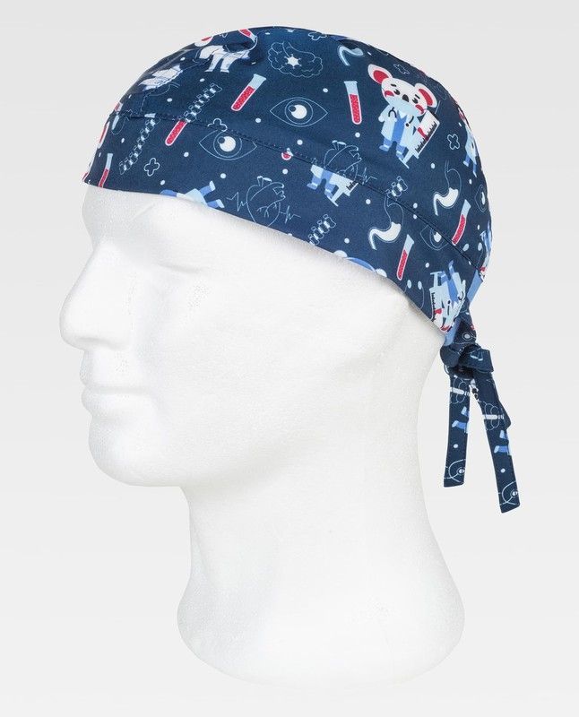 Bandana de color Estampado+Azul Celeste