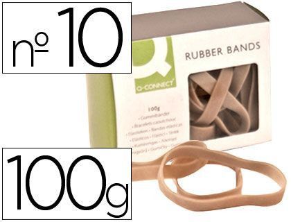 Bandas Elasticas Q-Connect 100 Gr 100X9 mm Numero 10