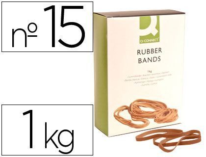 Bandas Elasticas Q-Connect 1000 Gr 150 X 9 mm Numero 15