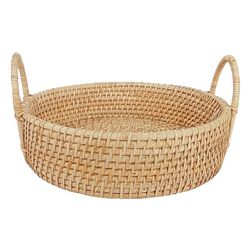 Bandeja Chaka Rattan 35X9 Cm. Con Asas