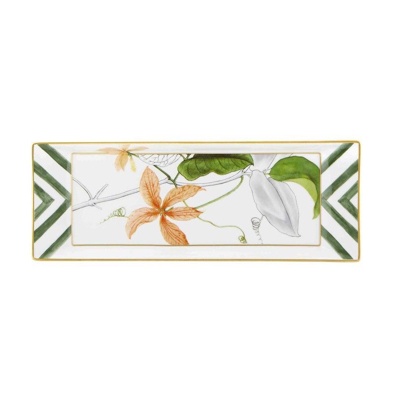 Bandeja de aperitivos de porcelana, 32,4x11,9x2 cm | Amazōnia