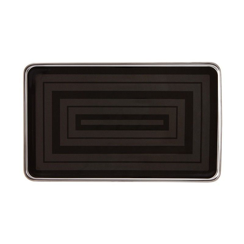 Bandeja de porcelana en multicolor, 41,9 x 25,2 x 1,9 cm | Vinyl