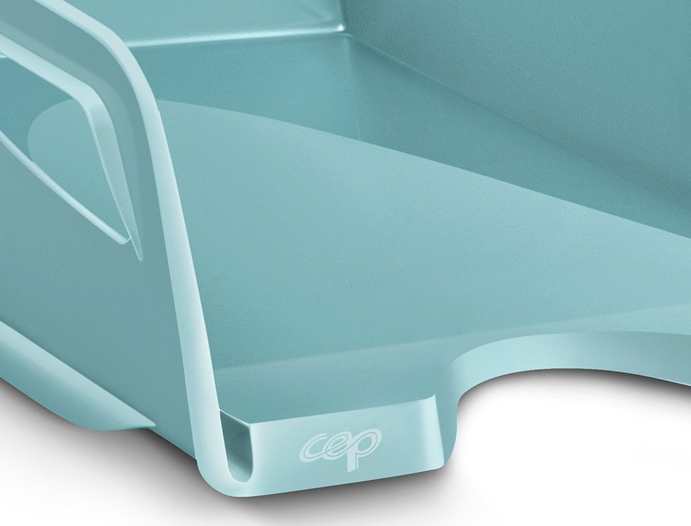 Bandeja de sobremesa cep riviera plastico maxi color verde agua 387x265x115