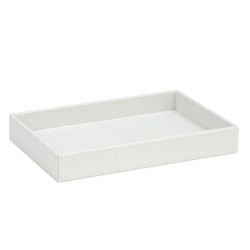 Bandeja efecto piel blanco, 23 x 14,5 x 3 cm
