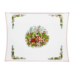 Bandeja grande de porcelana en multicolor, 39,4 x 30 x 2,9 cm | Christmas Magic