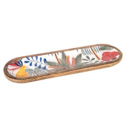 Bandeja Madera Decoración Hojas