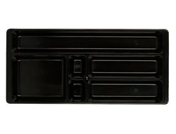 Bandeja organizadora q-connect de cajones color negro 344x160x33 mm