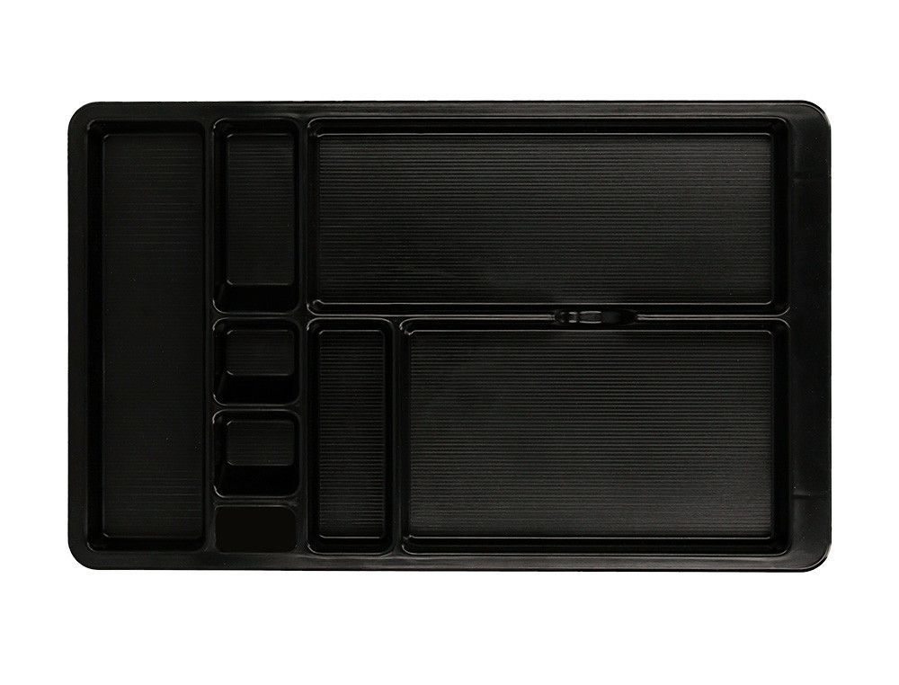 Bandeja organizadora q-connect de cajones color negro 364x225x21 mm