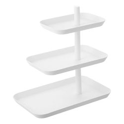 Bandeja para pasteles de acero en blanco, 24,7 x 15,7 x 25,7 cm | Tower