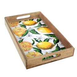Bandeja Rectangular Limones Madera