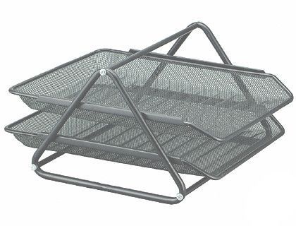 Bandeja Sobremesa Metalica Q-Connect Rejilla Gxa100 Plata2 Bandejas Movibles -300X185X 350 Mm