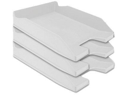 Bandeja Sobremesa Plastico Q-Connect Gris Opaco