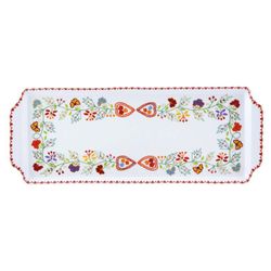 Bandeja torta porcelana Vila Verde, 39,9x15,3x1,4 cm