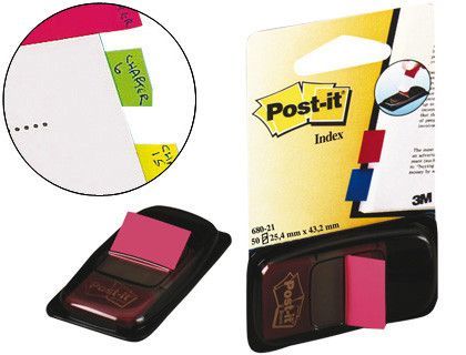 Banderitas Separadoras 680-21 Rosa Brillo Dispensador de 50