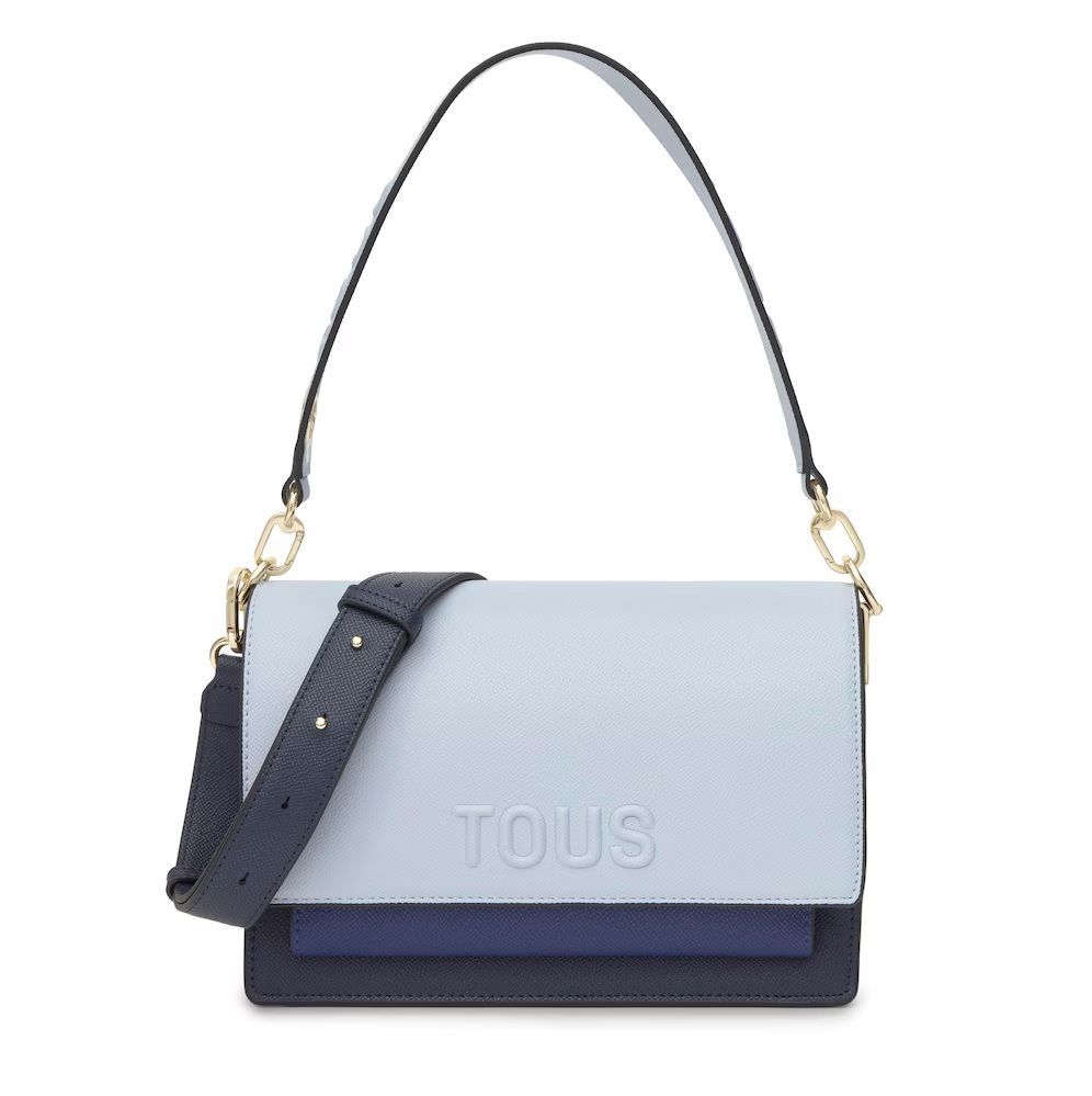 Bandolera Tous mediana Audree Saffiano Azul Marino