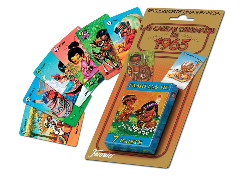 Baraja de cartas fournier infantil familias de 7 paises