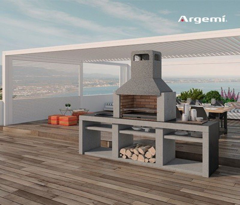 Barbacoa de obra y piedra