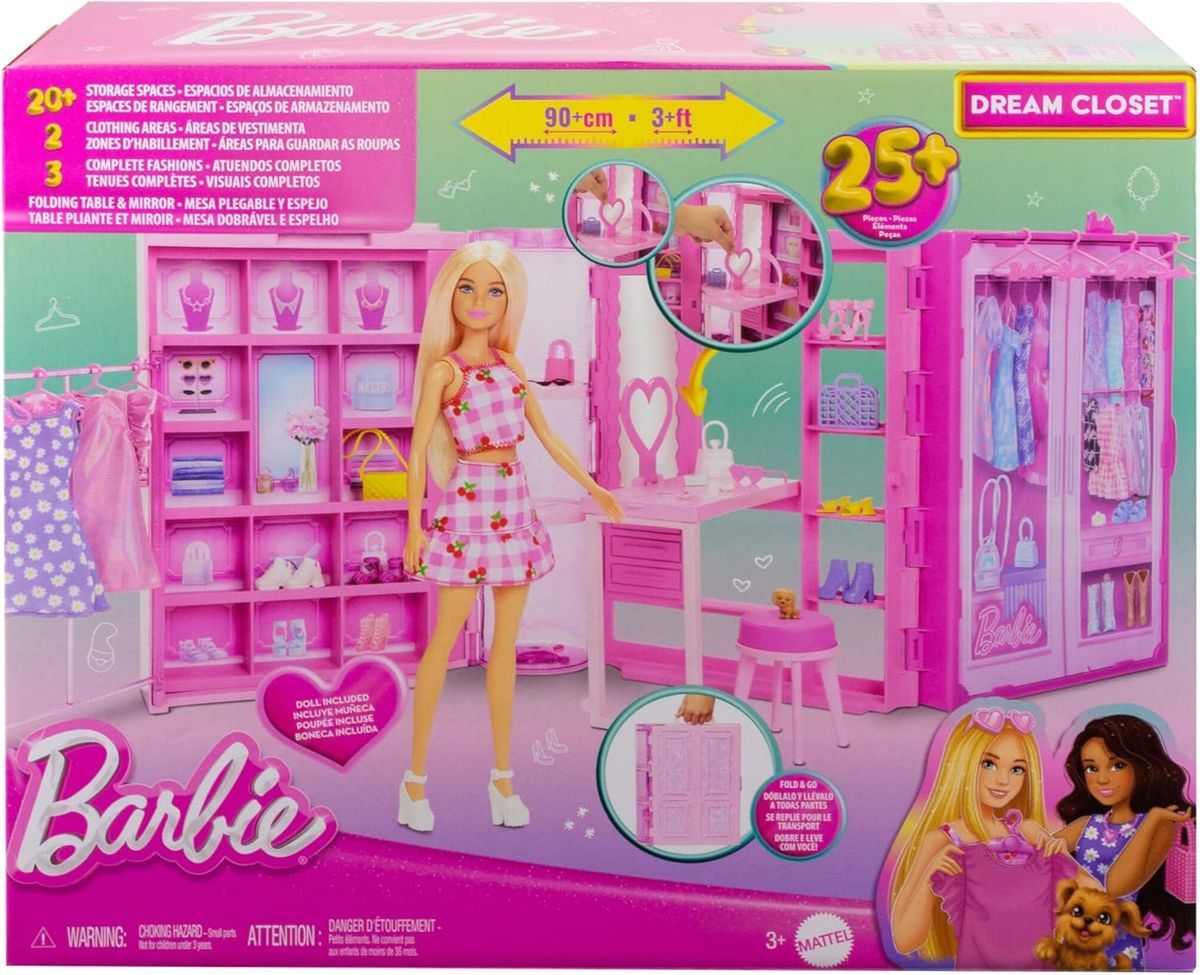 Barbie Dream Closet Conjunto y Accesorios + Muñeca