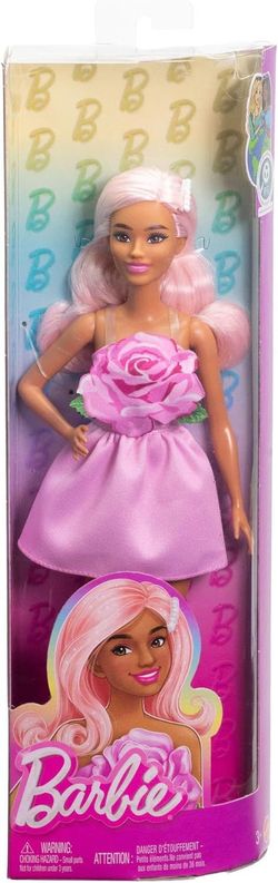 Barbie Muñeca Vestido con Rosa