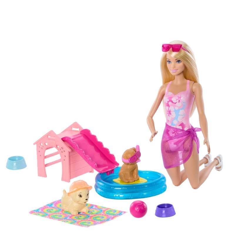 BARBIE Y PERRITOS A LA PISCINA