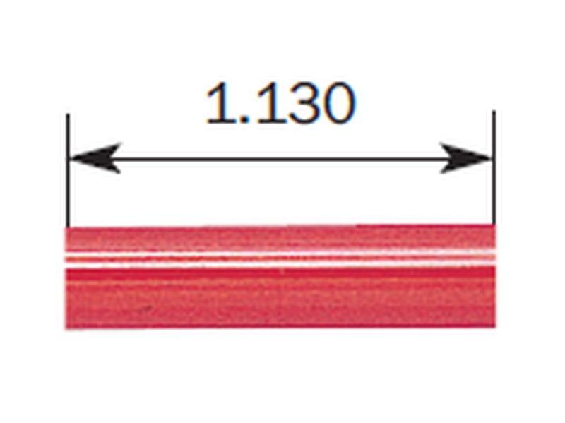 Barra antipanico horizontal ovalada 1130mm, rojo.