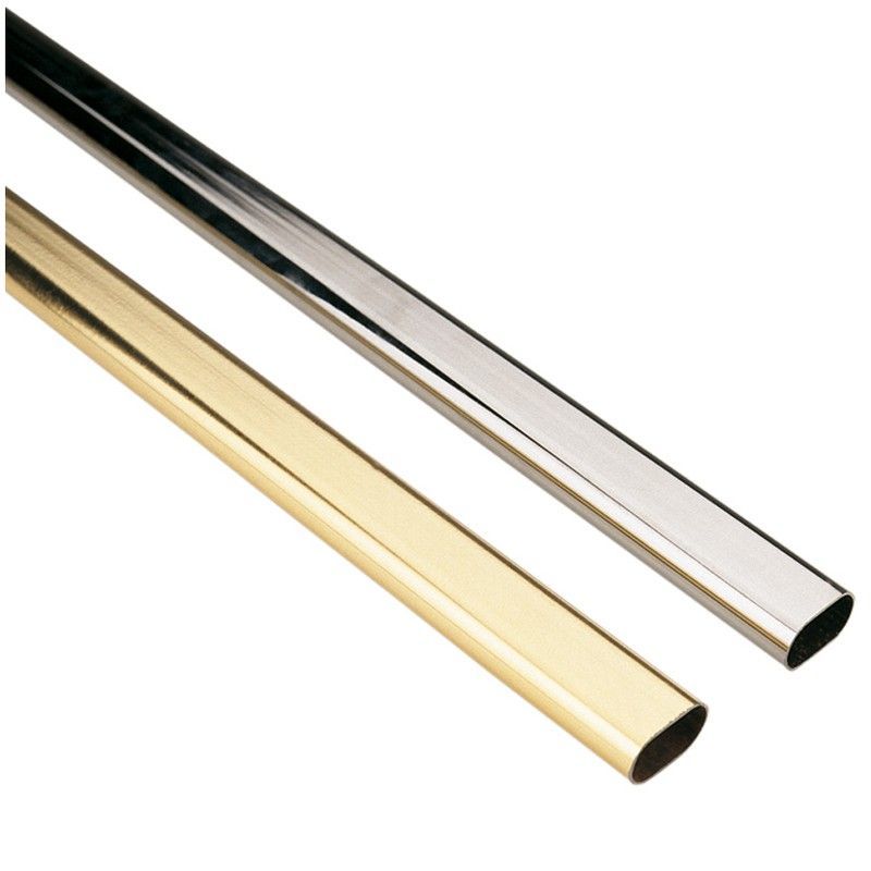 Barra armario ovalada EHL y accesorios Barra Armario Oval 25X15 1,5Mts Cromo