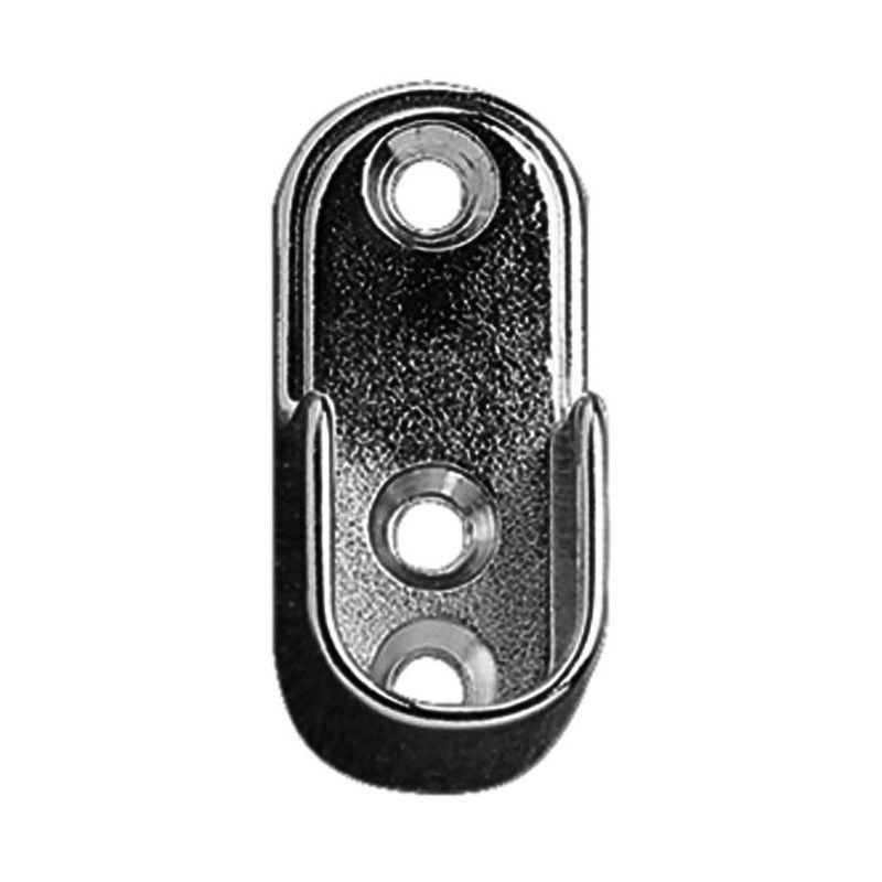 Barra armario ovalada EHL y accesorios Soporte Oval 25X15 Niquelado.