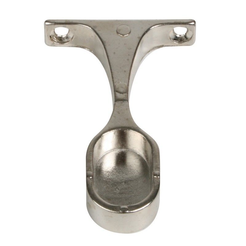 Barra armario ovalada EHL y accesorios Soporte Oval Con Tapa 25X15 Cromado