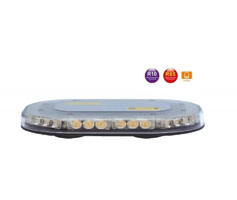 Barra de advertencia LED ámbar 250x173x5 r65 47-1004