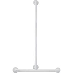 Barra de apoyo en T blanco